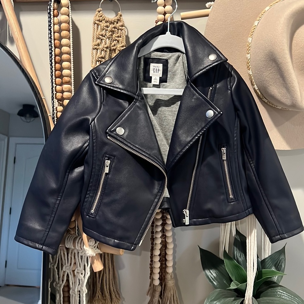Gap faux leather moto jacket